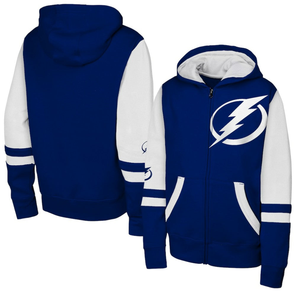 Tampa Bay Lightning Youth Face Off Full-Zip Hoodie -  NHL Hoodies