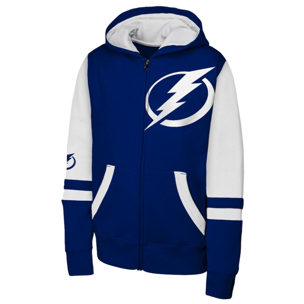 Tampa Bay Lightning Youth Face Off Full-Zip Hoodie -  NHL Hoodies
