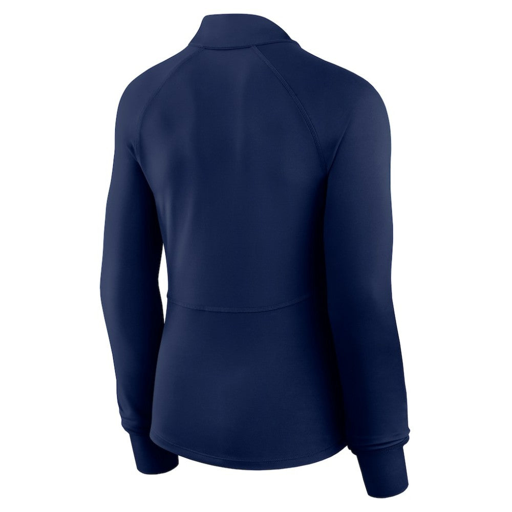 Boston Red Sox Fanatics Women's Elements Raglan Tri-Blend Quarter-Zip Top - MLB Tops