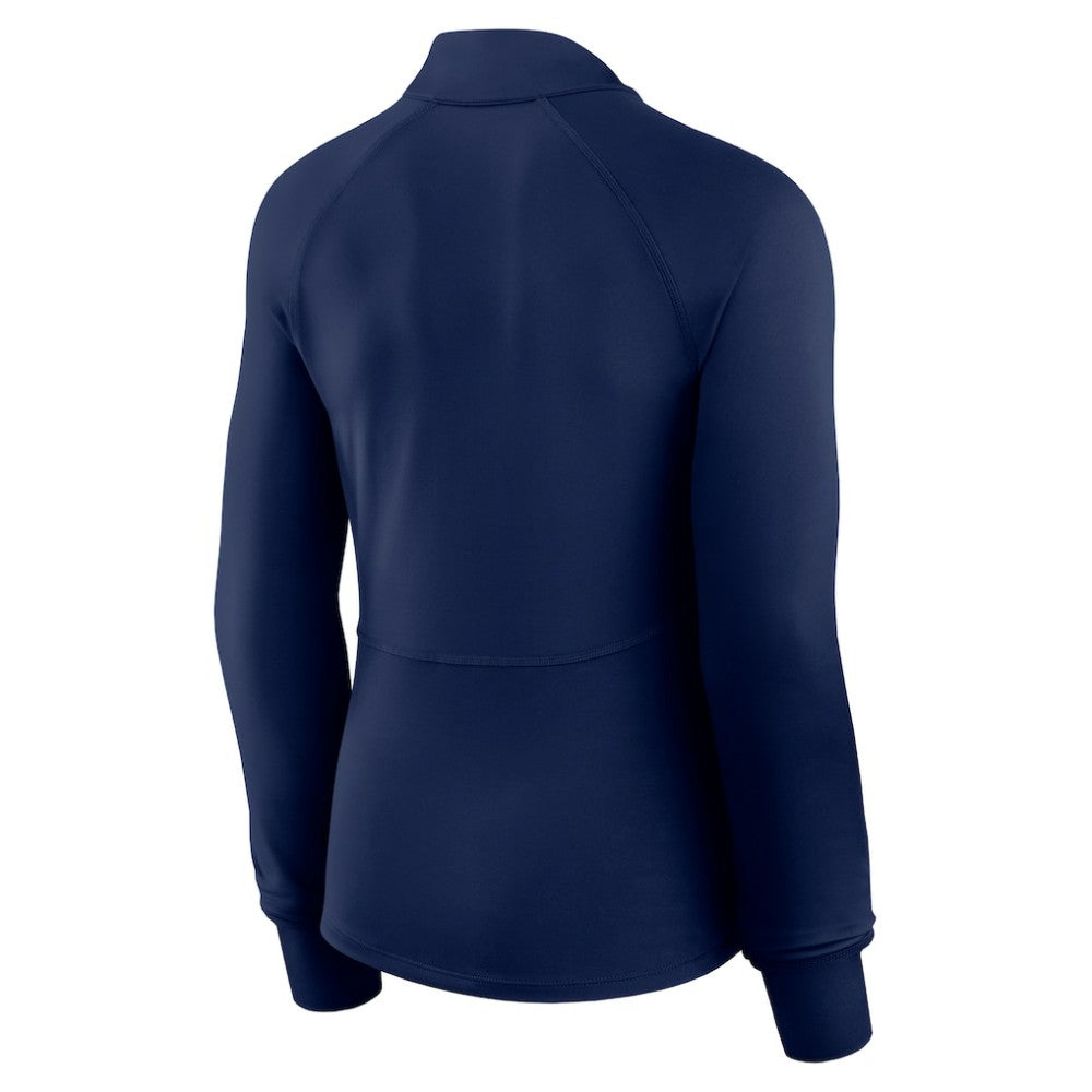 New York Yankees Fanatics Women's Elements Raglan Tri-Blend Quarter-Zip Top - MLB Tops