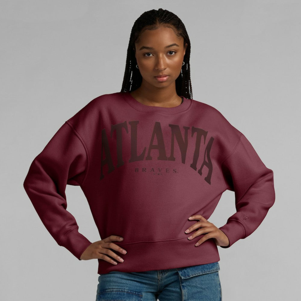 Atlanta Braves Fanatics Women's Elements Flow Pullover Sweatshirt - MLB Pullover