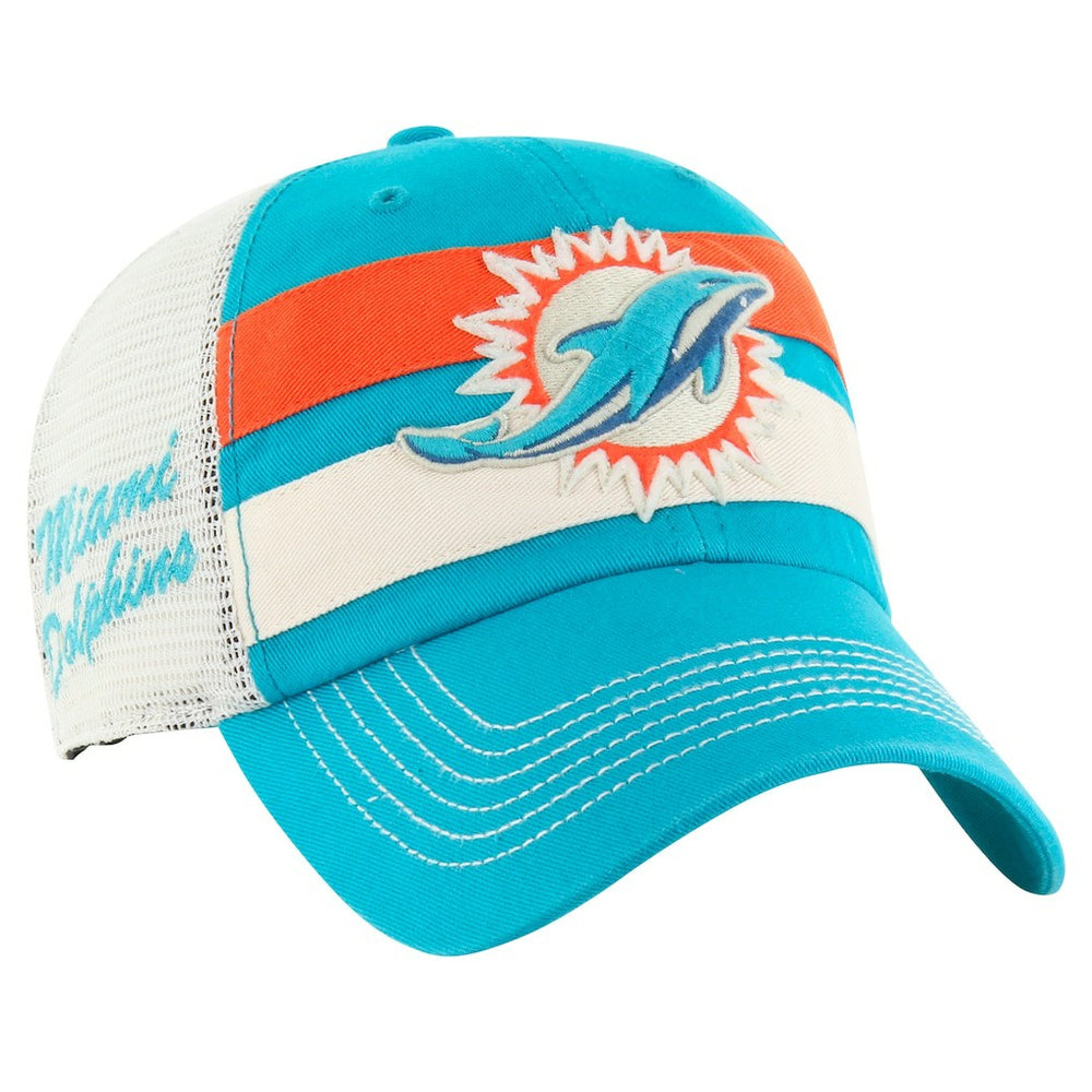 Miami Dolphins '47 Clubhouse Boon Clean-Up Trucker Adjustable Hat | NFL Discount