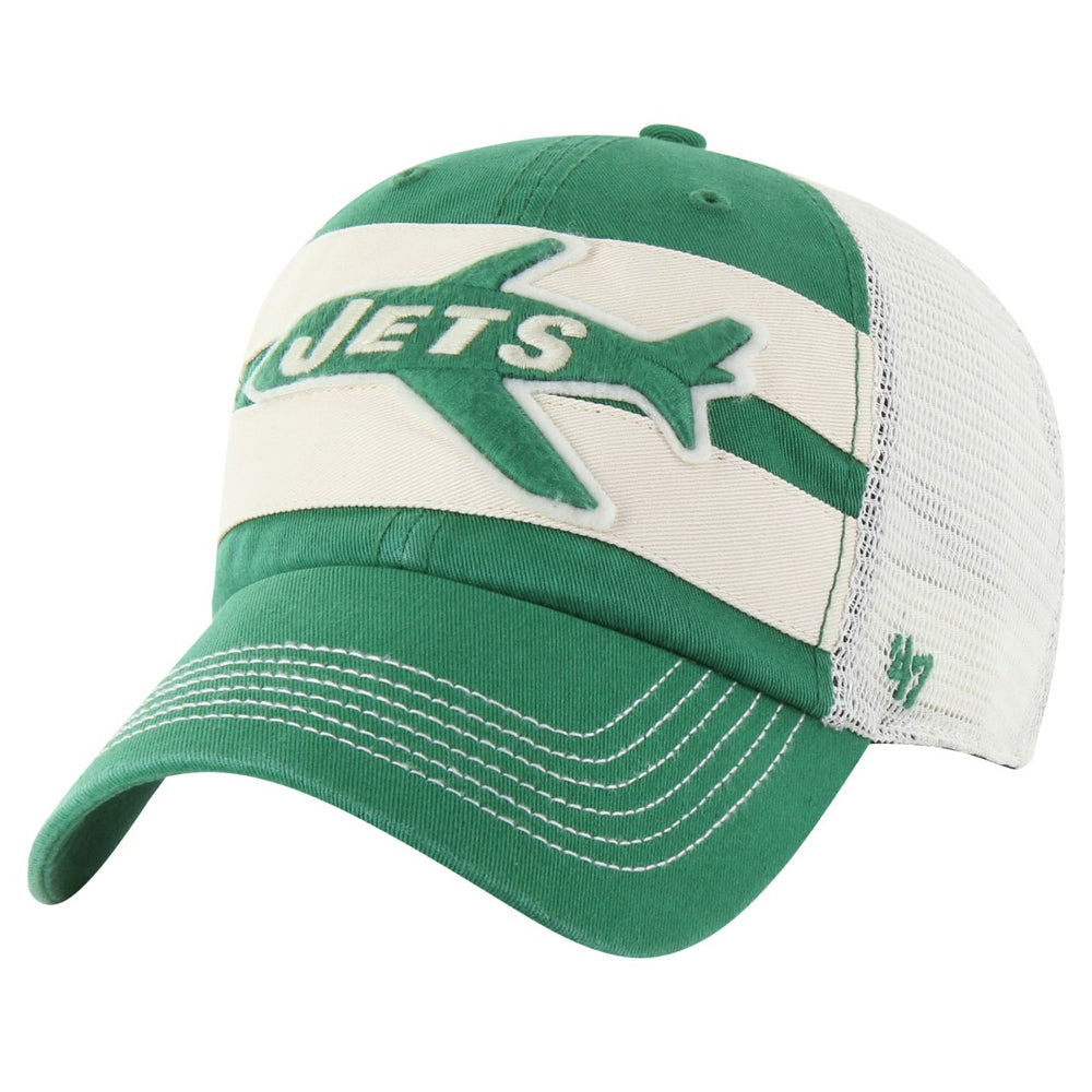 New York Jets '47 Throwback Clubhouse Boon Clean-Up Trucker Adjustable Hat | NFL Outlet