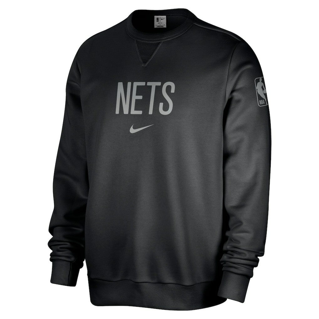 Black Brooklyn Nets Courtside Standard Issue Performance Pullover Sweatshirt | NBA