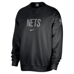 Black Brooklyn Nets Courtside Standard Issue Performance Pullover Sweatshirt | NBA