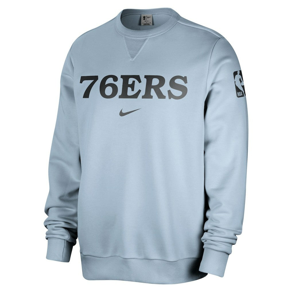 Light Blue Philadelphia 76ers Courtside Standard Issue Performance Pullover Sweatshirt | NBA