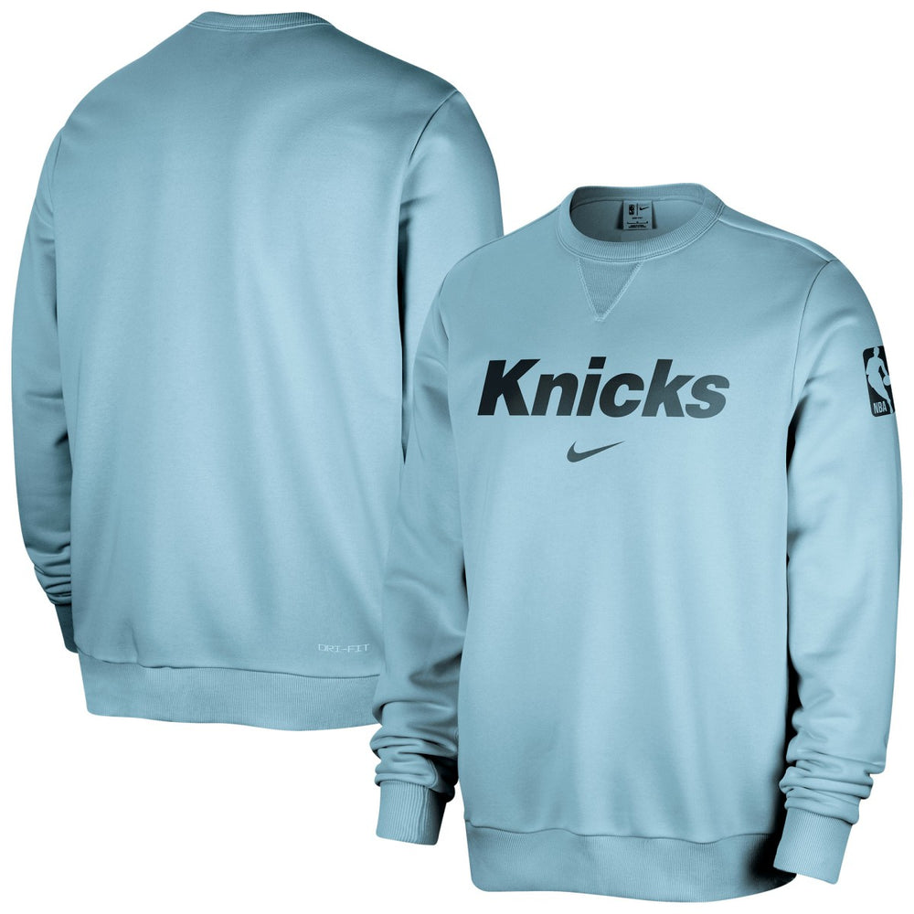 Light Blue New York Knicks Courtside Standard Issue Performance Pullover Sweatshirt | NBA
