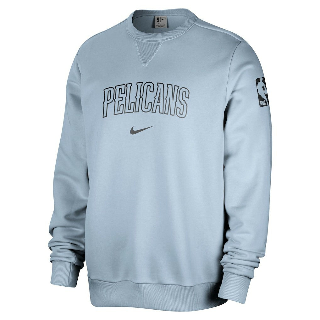 Light Blue New Orleans Pelicans Courtside Standard Issue Performance Pullover Sweatshirt | NBA