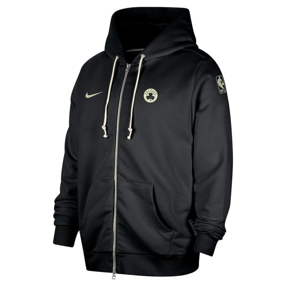 Black Boston Celtics Authentic Standard Issue Full-Zip Hoodie Jacket | NBA