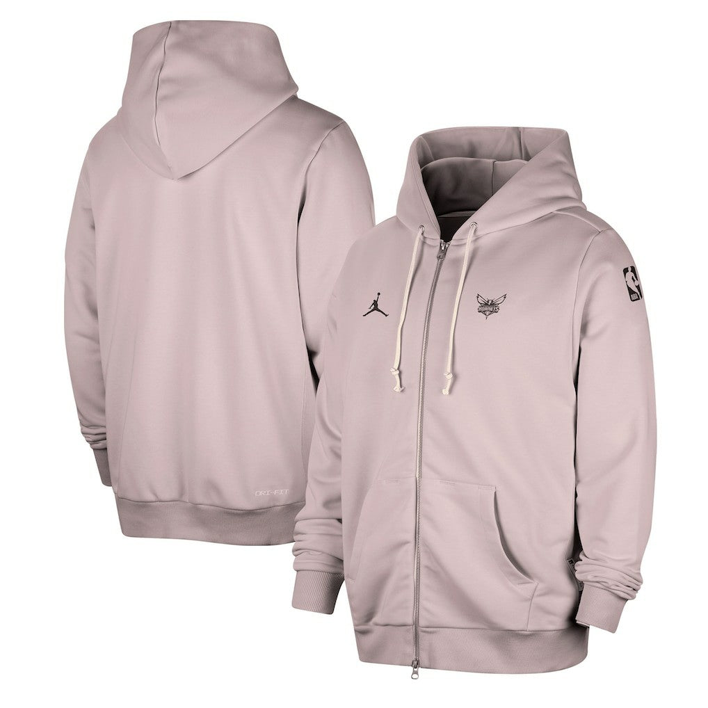 Light Purple Charlotte Hornets Jordan Brand Authentic Standard Issue Full-Zip Hoodie Jacket | NBA