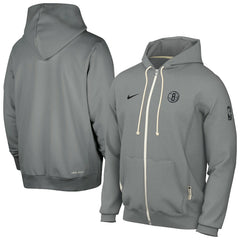 Gray Brooklyn Nets Authentic Standard Issue Full-Zip Hoodie Jacket | NBA