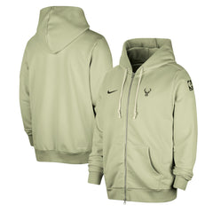 Green Milwaukee Bucks Authentic Standard Issue Full-Zip Hoodie Jacket | NBA