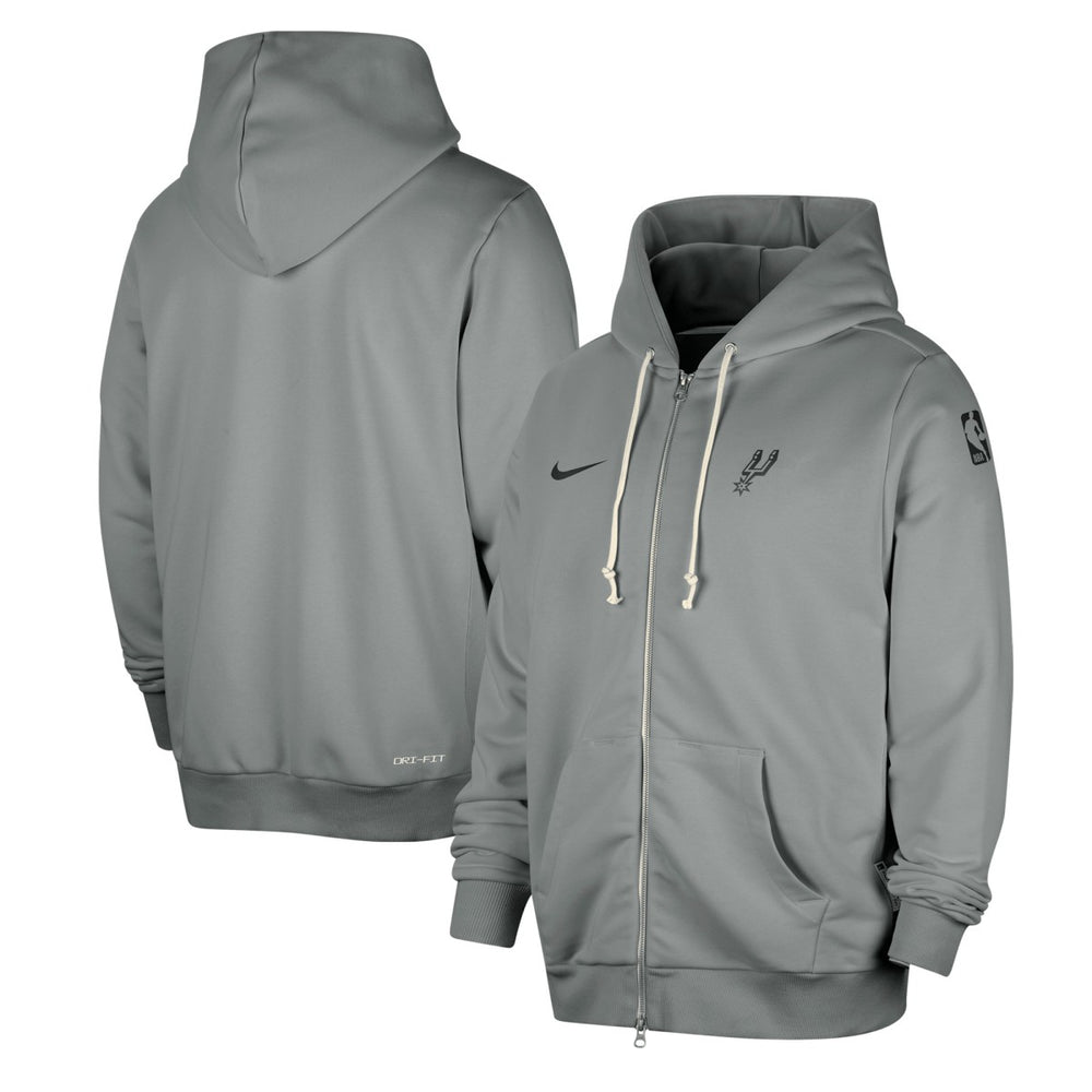 Gray San Antonio Spurs Authentic Standard Issue Full-Zip Hoodie Jacket | NBA