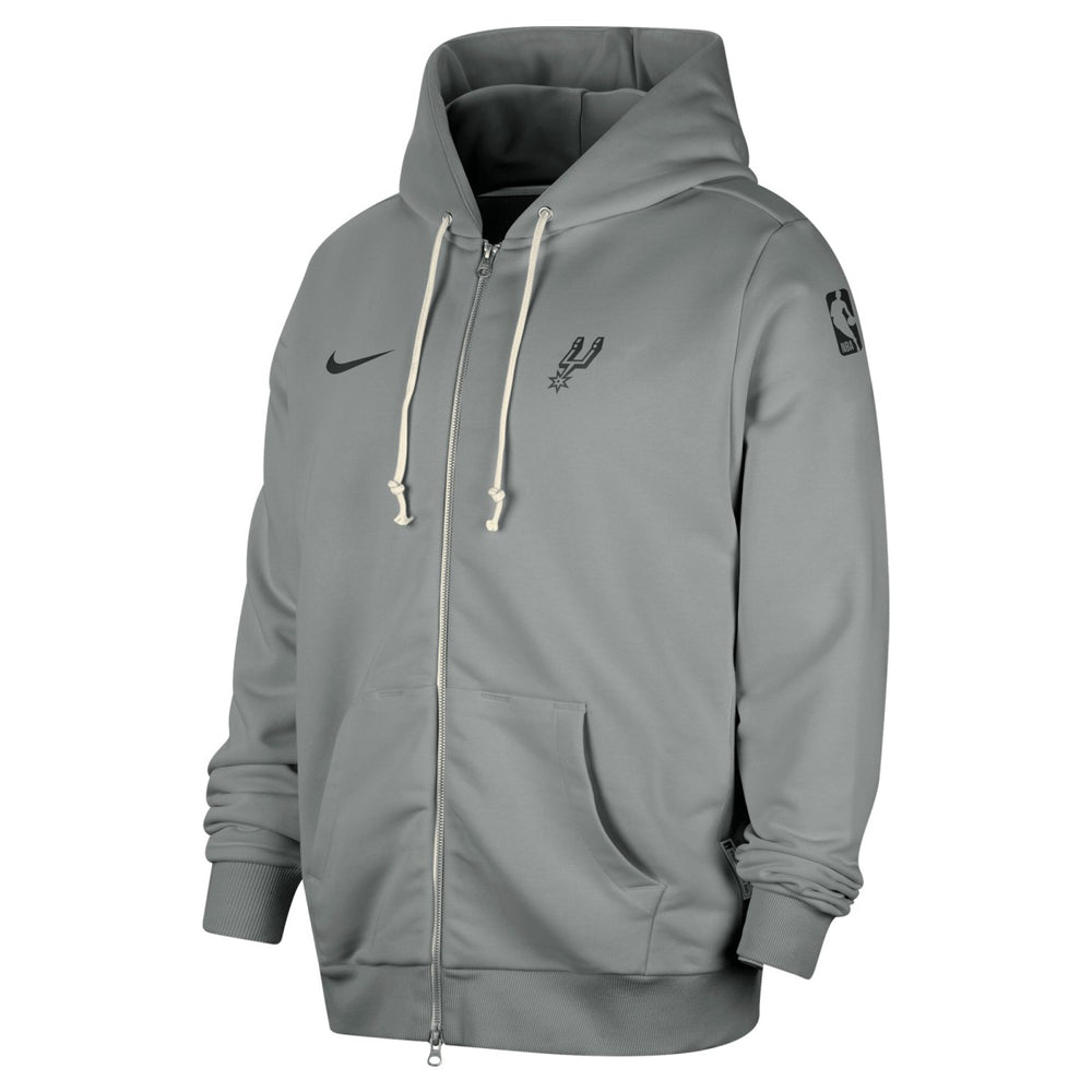 Gray San Antonio Spurs Authentic Standard Issue Full-Zip Hoodie Jacket | NBA