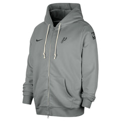 Gray San Antonio Spurs Authentic Standard Issue Full-Zip Hoodie Jacket | NBA
