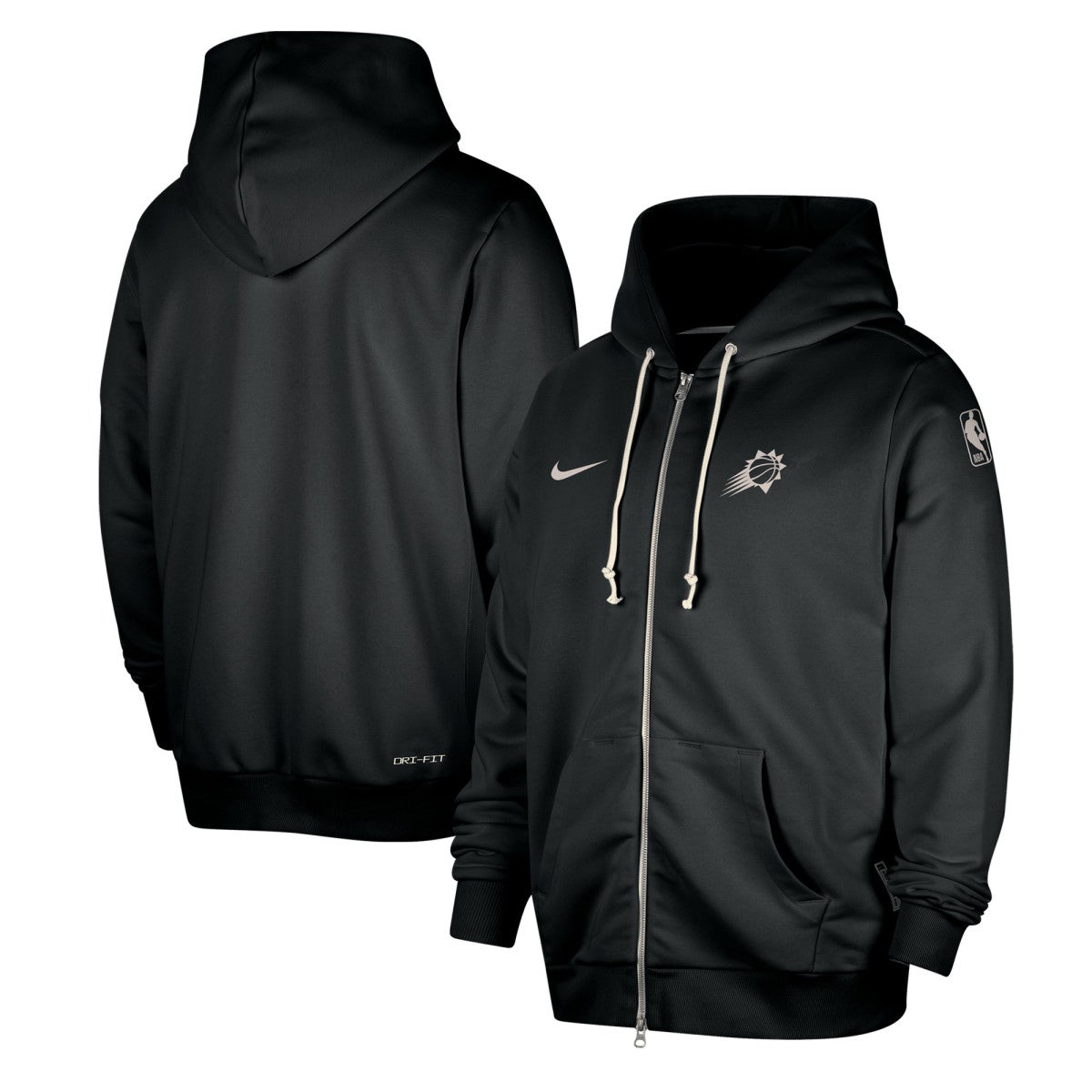 Black Phoenix Suns Authentic Standard Issue Full-Zip Hoodie Jacket | NBA