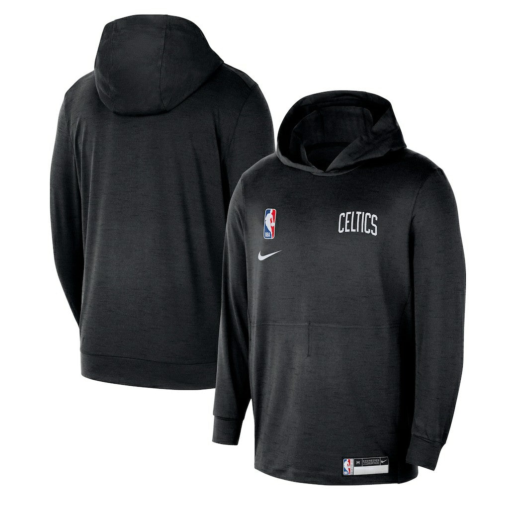 Black Boston Celtics 2024/25 On-Court Authentic Practice Yoga Restore Lightweight Pullover Hoodie | NBA