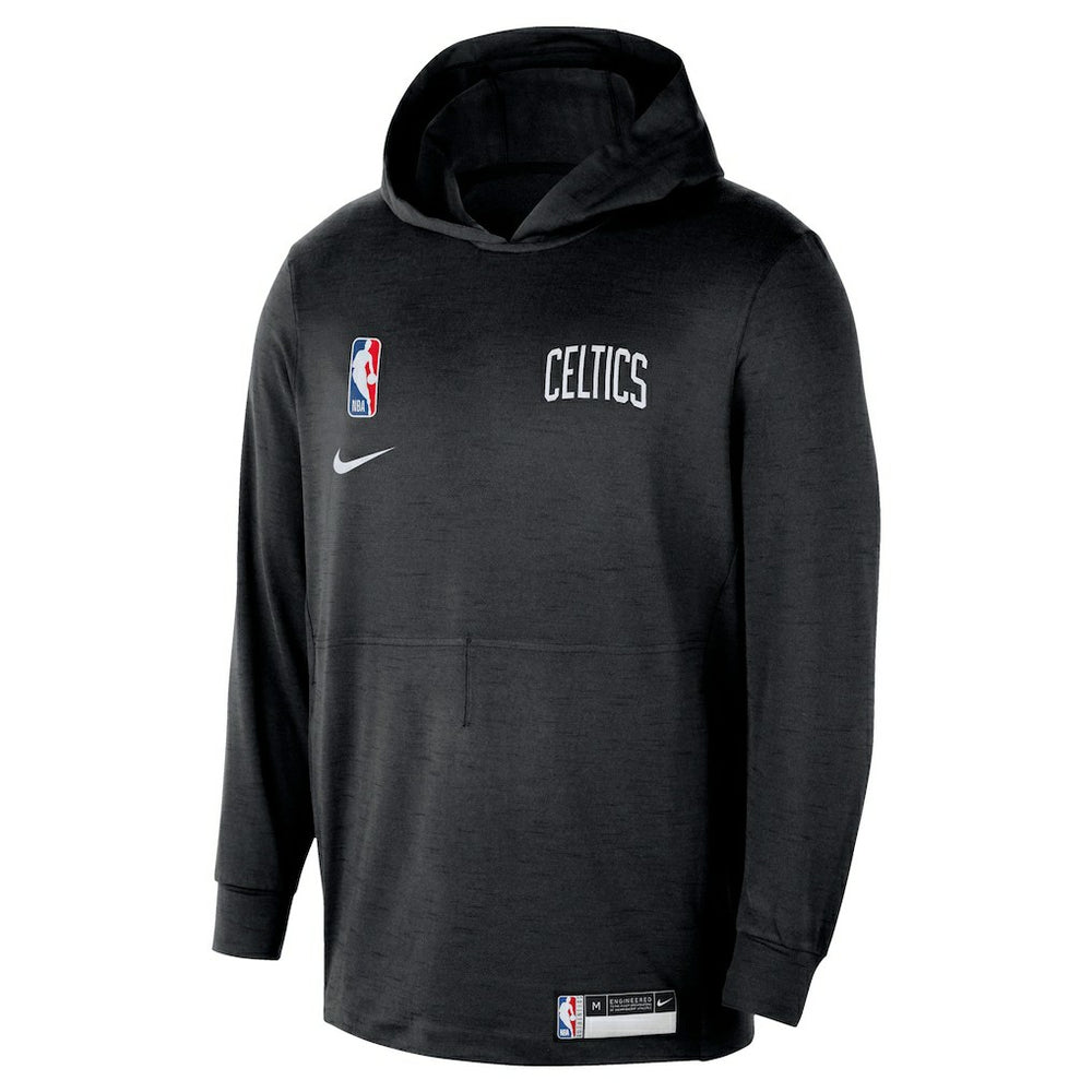 Black Boston Celtics 2024/25 On-Court Authentic Practice Yoga Restore Lightweight Pullover Hoodie | NBA