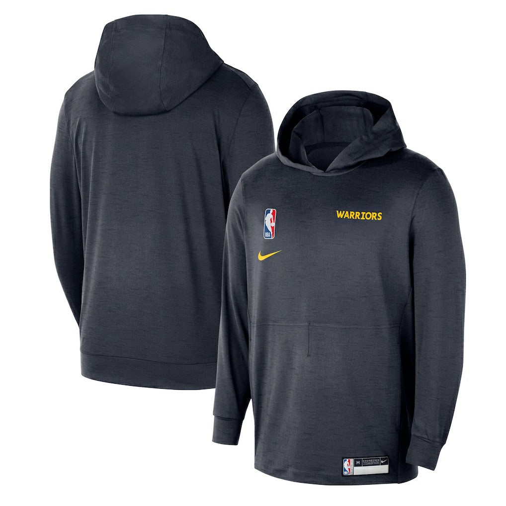 Navy Golden State Warriors 2024/25 On-Court Authentic Practice Yoga Restore Lightweight Pullover Hoodie | NBA
