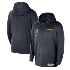 Navy Golden State Warriors 2024/25 On-Court Authentic Practice Yoga Restore Lightweight Pullover Hoodie | NBA