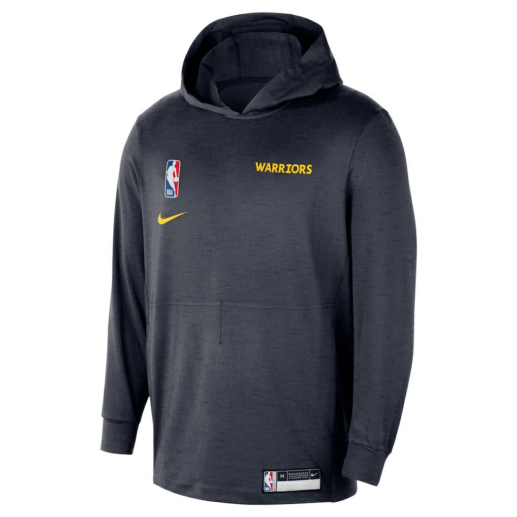 Navy Golden State Warriors 2024/25 On-Court Authentic Practice Yoga Restore Lightweight Pullover Hoodie | NBA