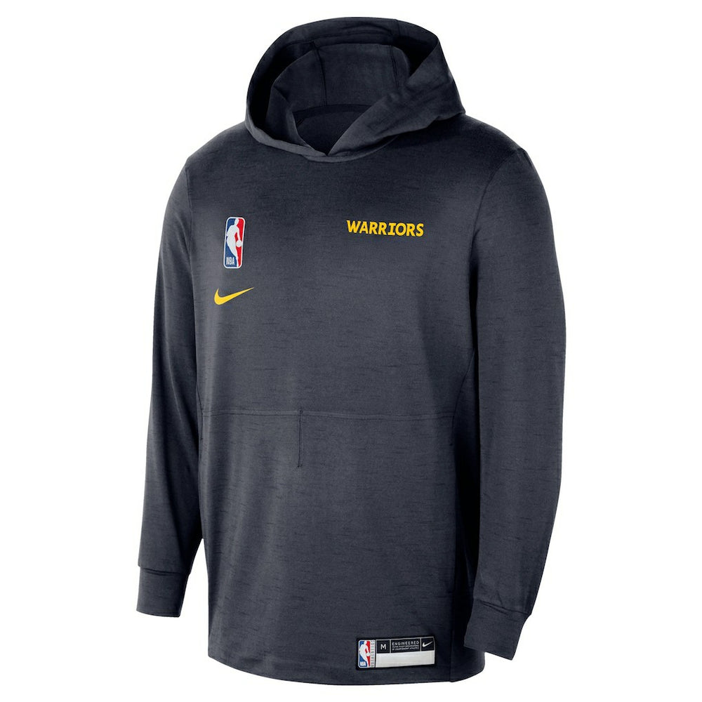 Navy Golden State Warriors 2024/25 On-Court Authentic Practice Yoga Restore Lightweight Pullover Hoodie | NBA