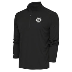 Charcoal Detroit Pistons Antigua Metallic Logo Tribute Quarter-Zip Pullover sale | NBA