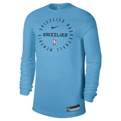 Light Blue Memphis Grizzlies 2024/25 Legend On-Court Practice Long Sleeve T-Shirt | NBA