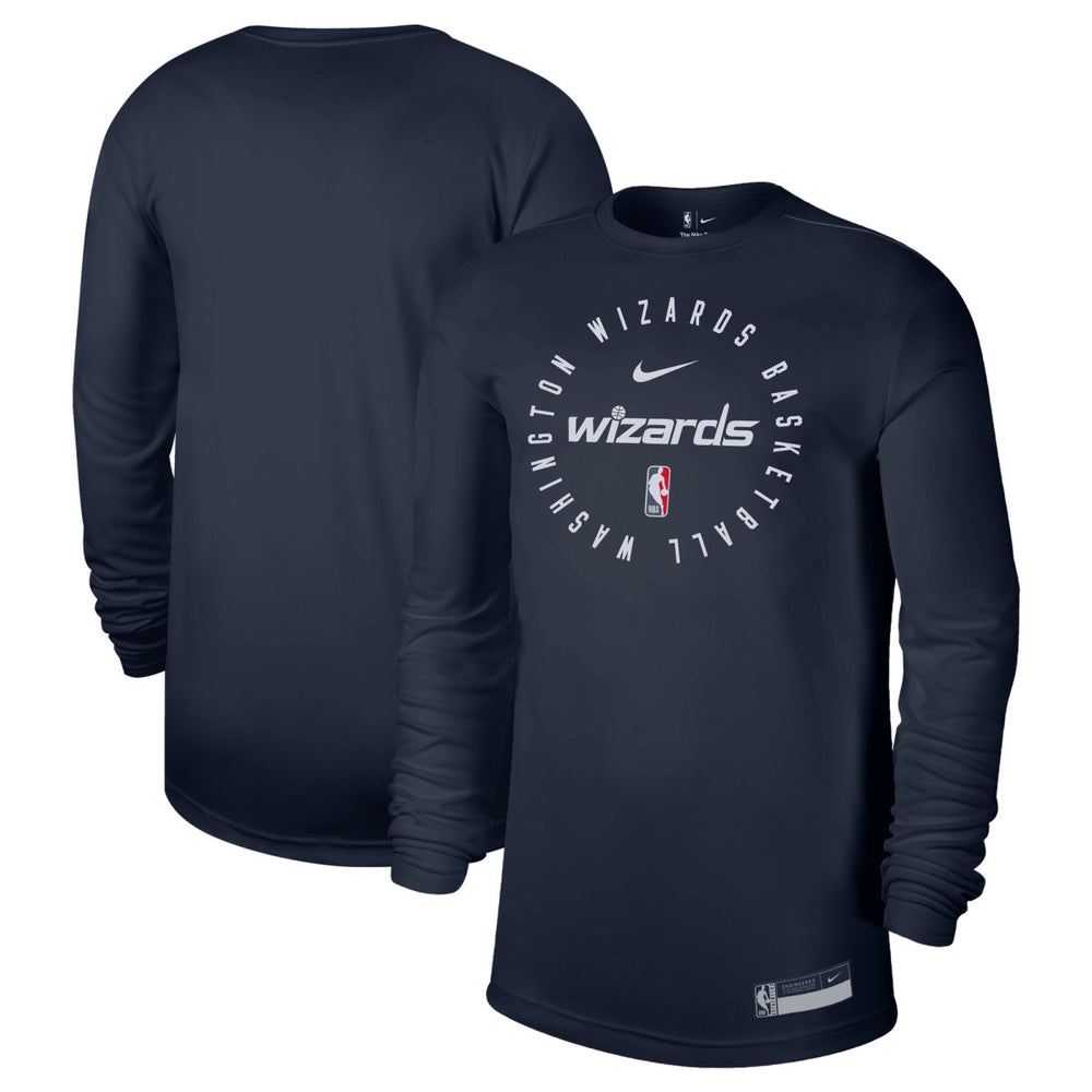 Navy Washington Wizards 2024/25 Legend On-Court Practice Long Sleeve T-Shirt | NBA