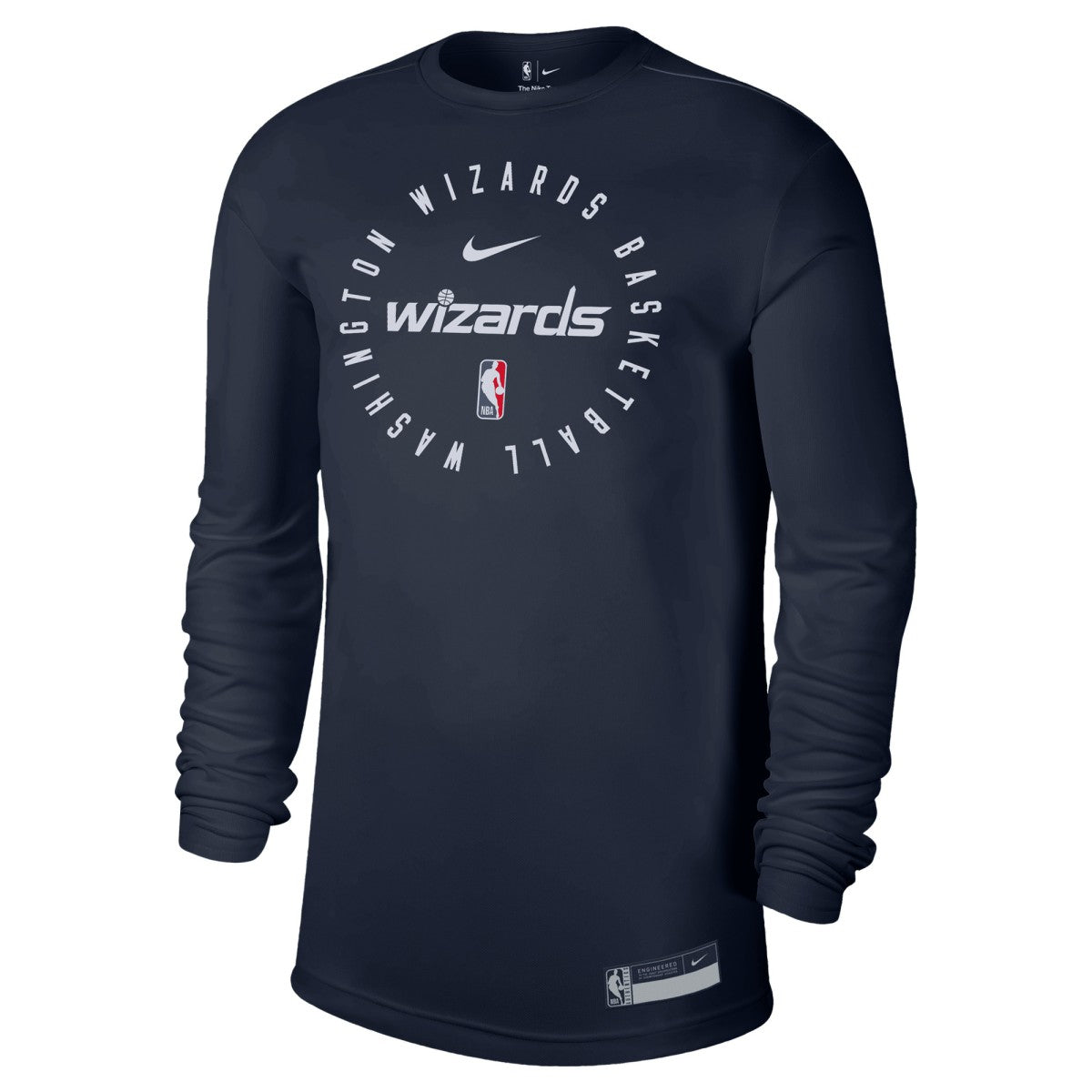 Navy Washington Wizards 2024/25 Legend On-Court Practice Long Sleeve T-Shirt | NBA