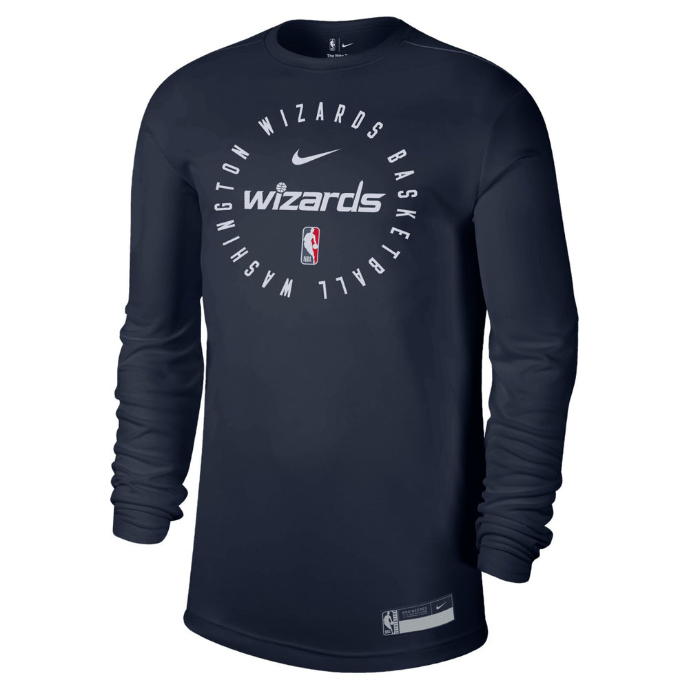 Navy Washington Wizards 2024/25 Legend On-Court Practice Long Sleeve T-Shirt | NBA