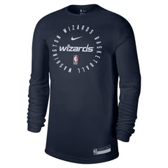 Navy Washington Wizards 2024/25 Legend On-Court Practice Long Sleeve T-Shirt | NBA