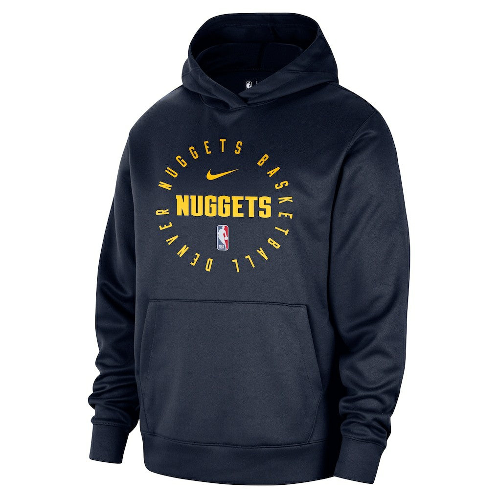 Navy Denver Nuggets 2024/25 Spotlight On-Court Practice Performance Pullover Hoodie sale | NBA
