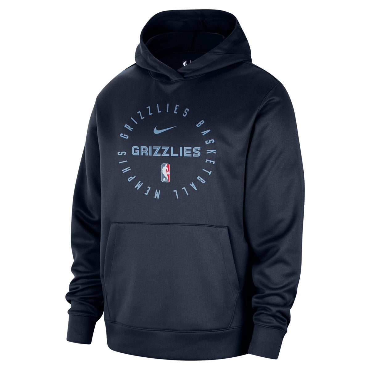 Navy Memphis Grizzlies 2024/25 Spotlight On-Court Practice Performance Pullover Hoodie | NBA