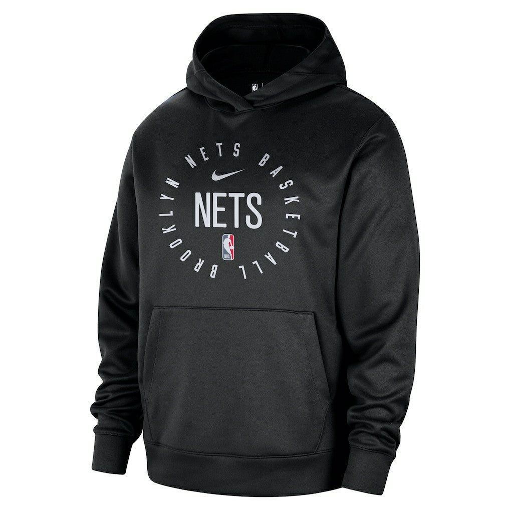 Black Brooklyn Nets 2024/25 Spotlight On-Court Practice Performance Pullover Hoodie | NBA