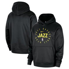 Black Utah Jazz 2024/25 Spotlight On-Court Practice Performance Pullover Hoodie | NBA