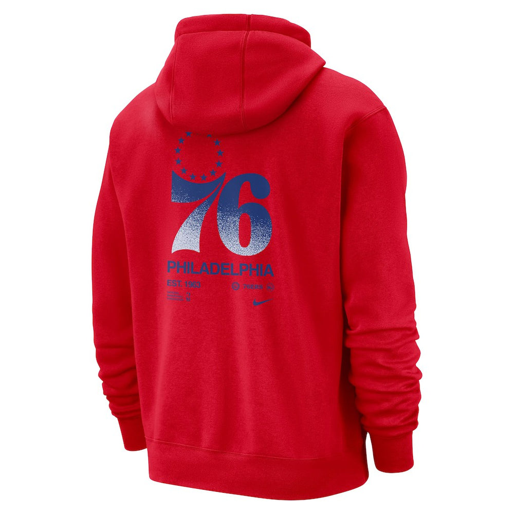 Red Philadelphia 76ers Courtside Club Pullover Hoodie | NBA