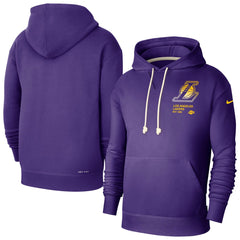 Purple Los Angeles Lakers Courtside Standard Issue Premium Performance Pullover Hoodie | NBA