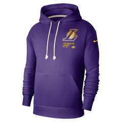 Purple Los Angeles Lakers Courtside Standard Issue Premium Performance Pullover Hoodie | NBA