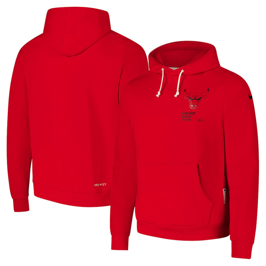 Red Chicago Bulls Courtside Standard Issue Premium Performance Pullover Hoodie | NBA