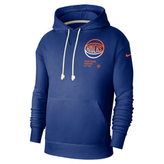 Blue New York Knicks Courtside Standard Issue Premium Performance Pullover Hoodie | NBA