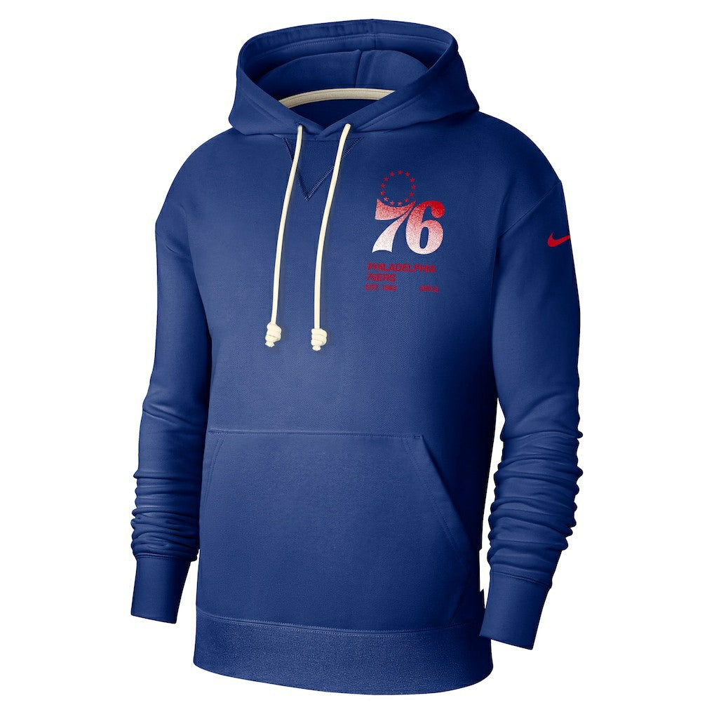 Royal Philadelphia 76ers Courtside Standard Issue Premium Performance Pullover Hoodie | NBA