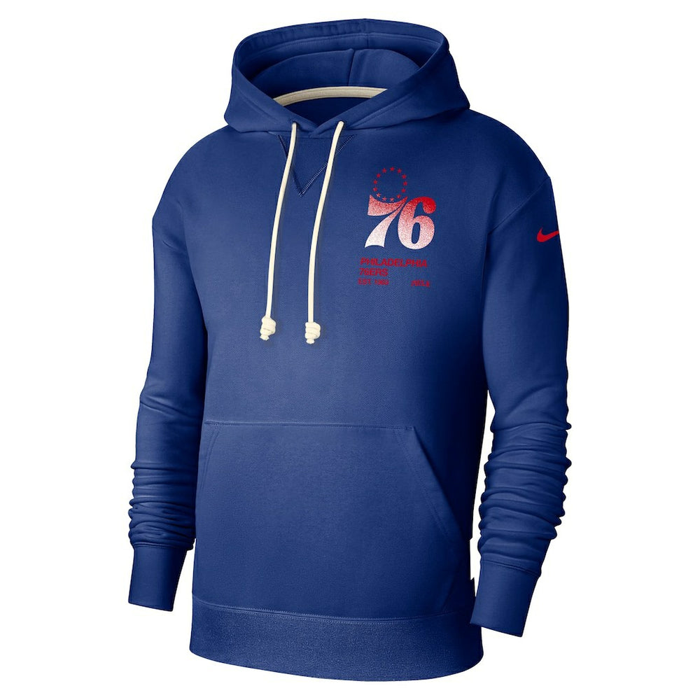 Royal Philadelphia 76ers Courtside Standard Issue Premium Performance Pullover Hoodie | NBA