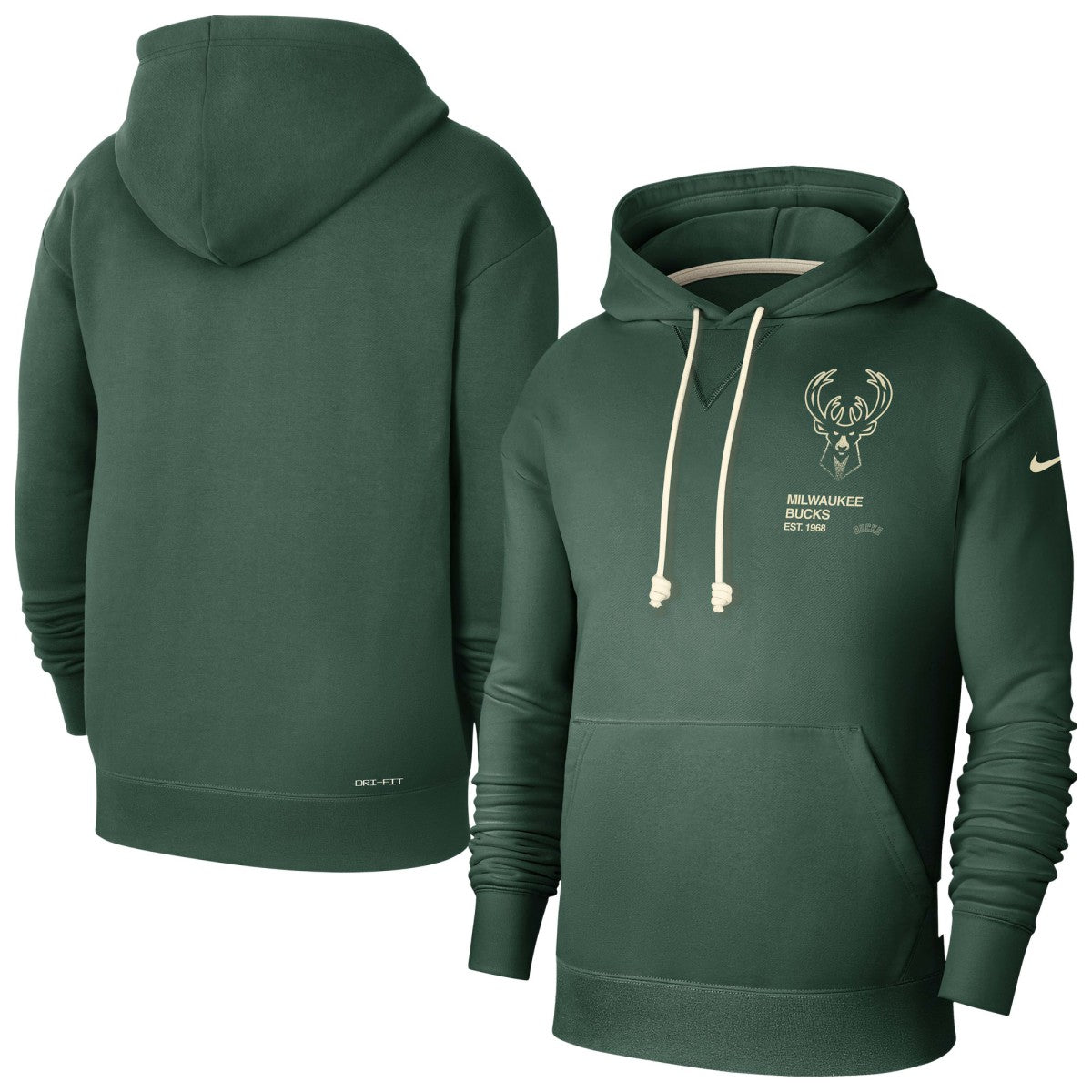 Hunter Green Milwaukee Bucks Courtside Standard Issue Premium Performance Pullover Hoodie | NBA