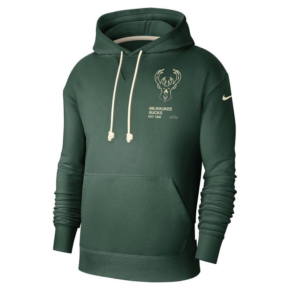 Hunter Green Milwaukee Bucks Courtside Standard Issue Premium Performance Pullover Hoodie | NBA