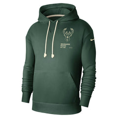 Hunter Green Milwaukee Bucks Courtside Standard Issue Premium Performance Pullover Hoodie | NBA