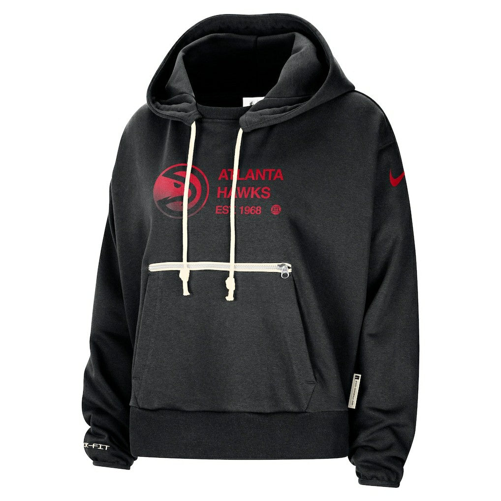 Black Atlanta Hawks Women's Courtside Standard Issue Performance Pullover Hoodie | NBA