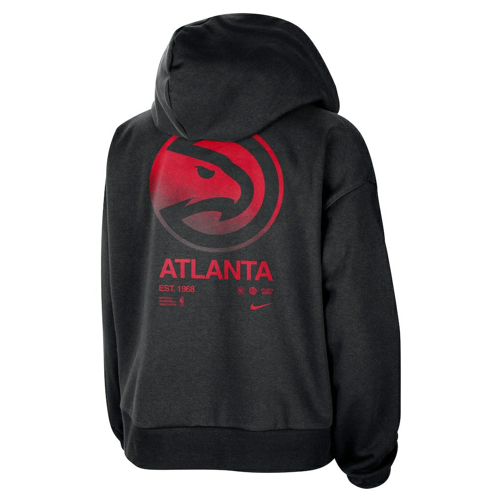 Black Atlanta Hawks Women's Courtside Standard Issue Performance Pullover Hoodie | NBA