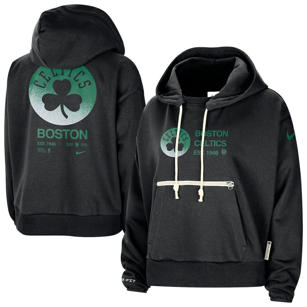 Black Boston Celtics Women's Courtside Standard Issue Performance Pullover Hoodie | NBA