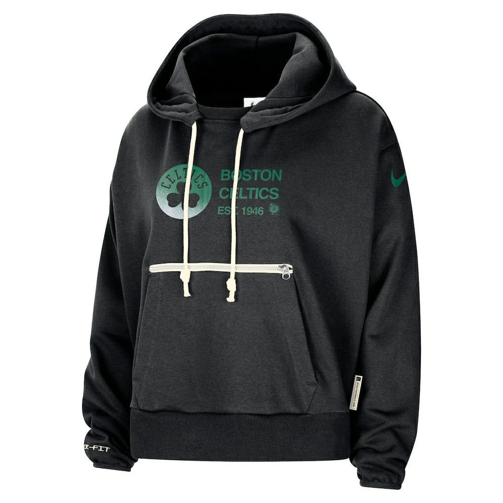 Black Boston Celtics Women's Courtside Standard Issue Performance Pullover Hoodie | NBA